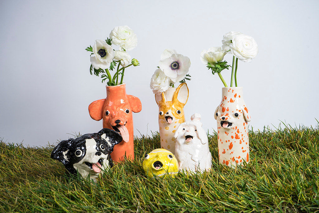 Katie Kimmel, Orange Dalmatian Vase, 2019