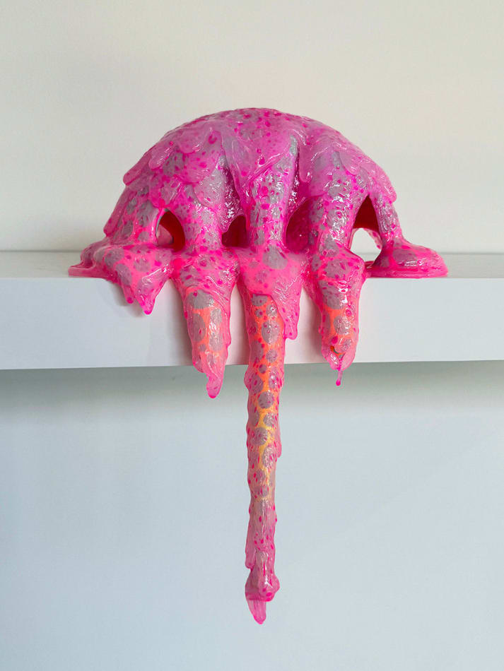 abstract brightly colored dripping sculpture by Dan Lam