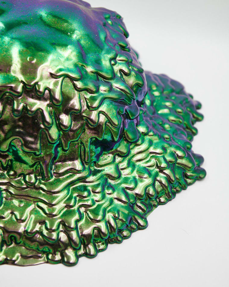 Dan Lam green blob sculpture detail