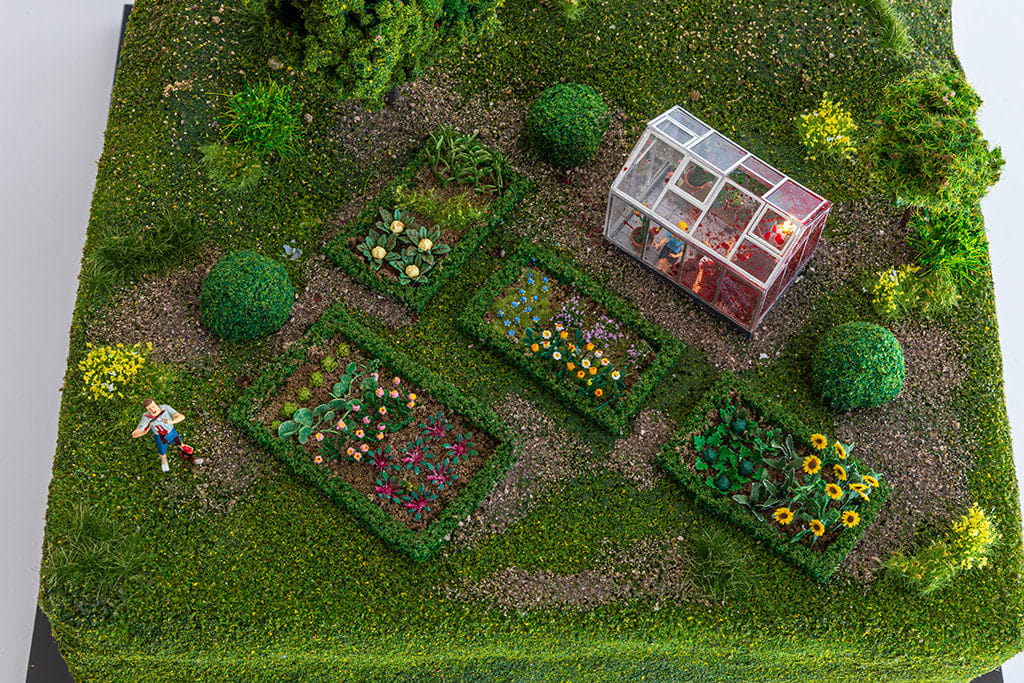 aerial view of artwork