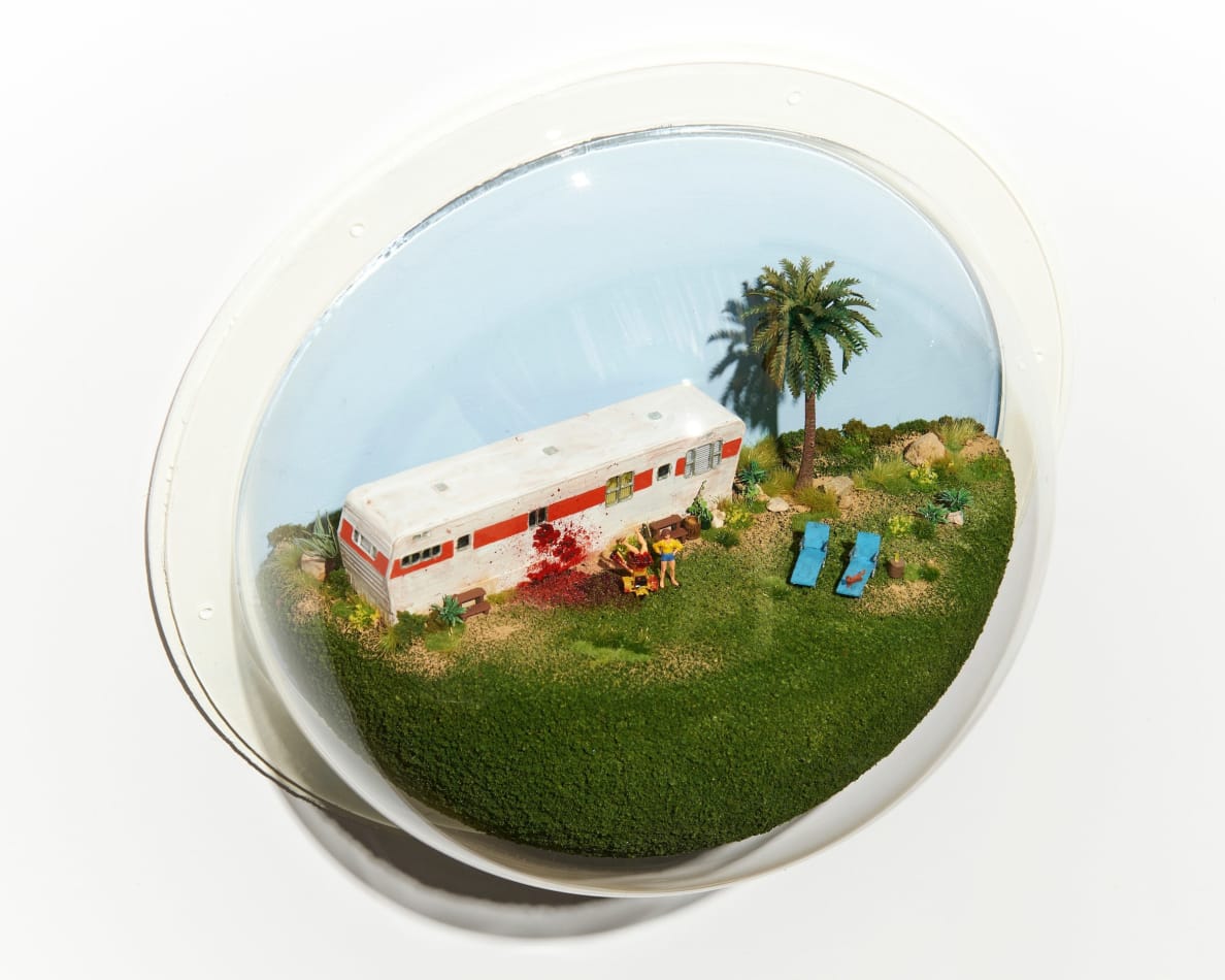 Abigail Goldman's sculpture of a murder in a bedroom Abigail Goldman's sculpture of a murder in a RV