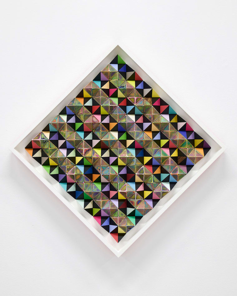 Sean Newport abstract colorful wall sculpture