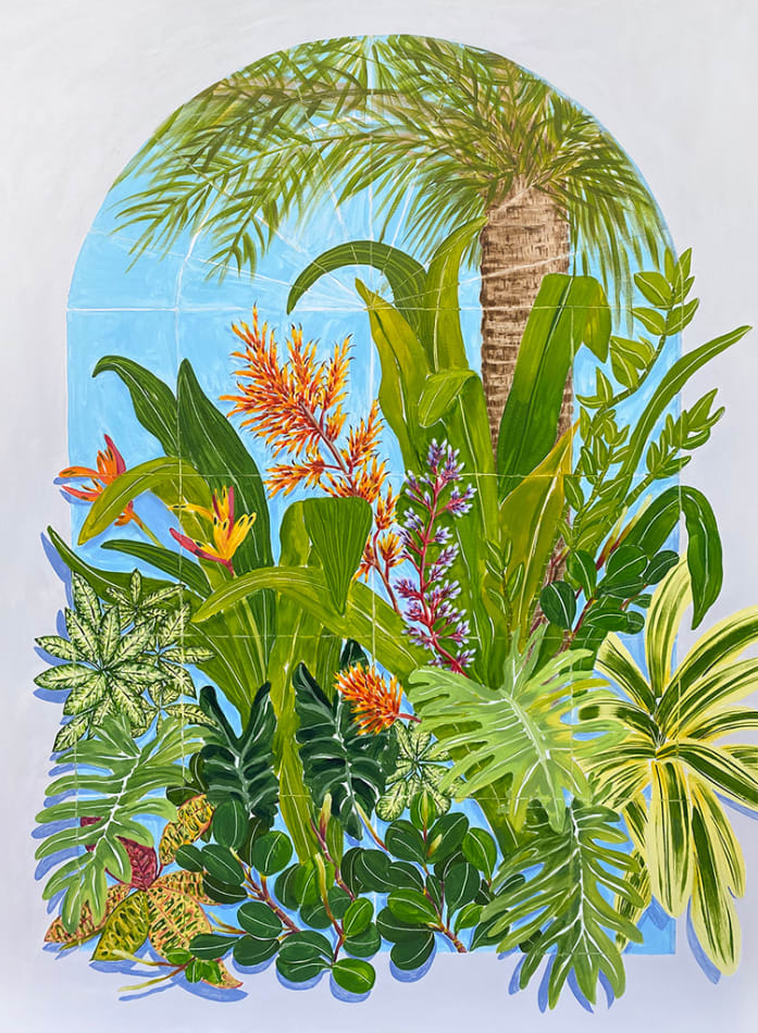 Natalia Juncadella painting of tropical plants