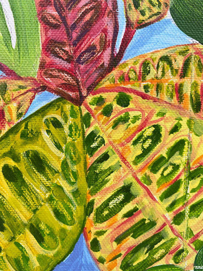Natalia Juncadella painting of tropical plants detail