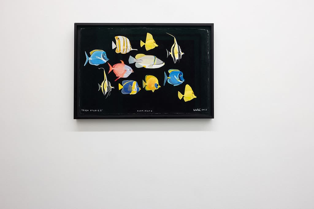 white gallery wall with painting