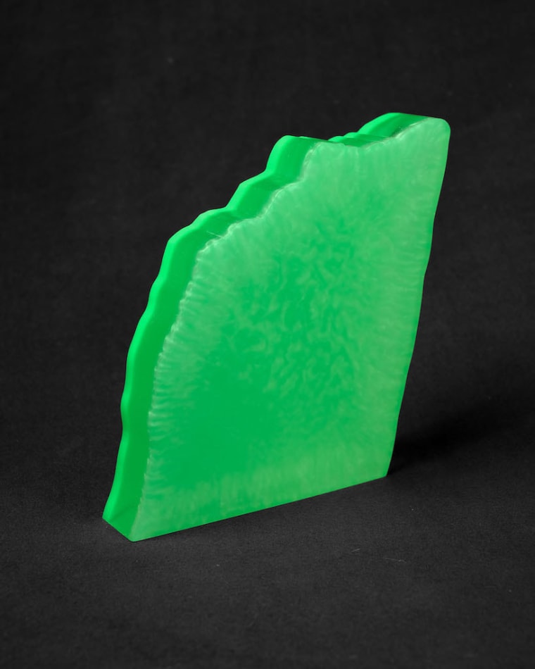 Rachel Strum resin neon sculpture abstract - green