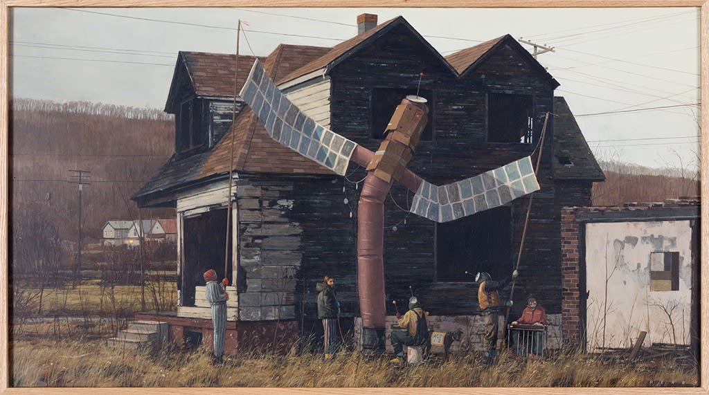 Pat Perry painting of abandoned house