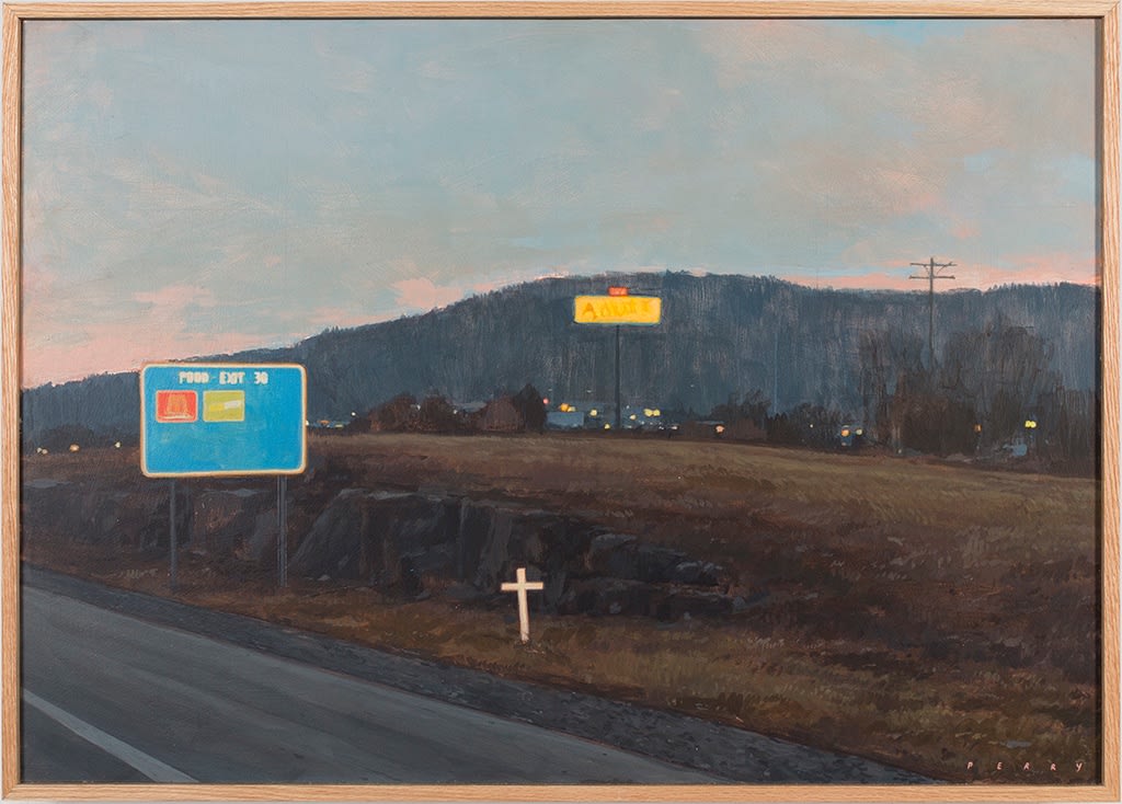 Pat Perry painting of road and skyline