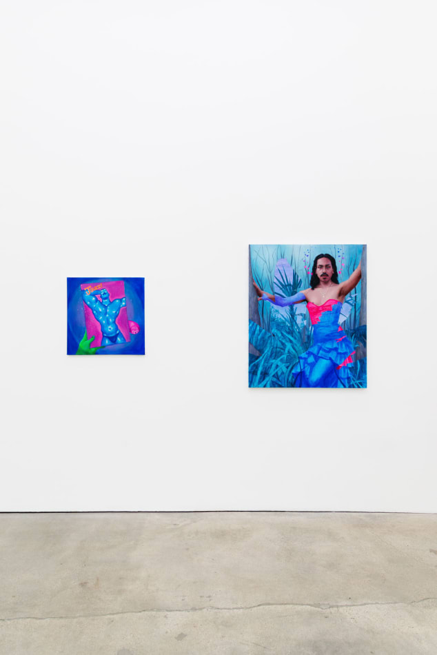 Installation image of Aqui y Alla at Hashimoto Contemporary Los Angeles