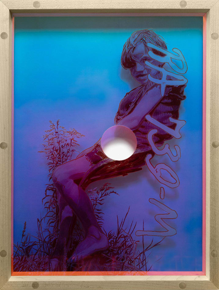 backside of translucent painting