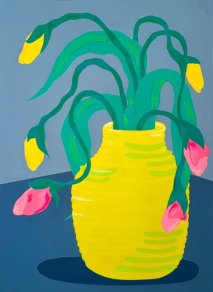 Allison Baker painting of flowers in a vase