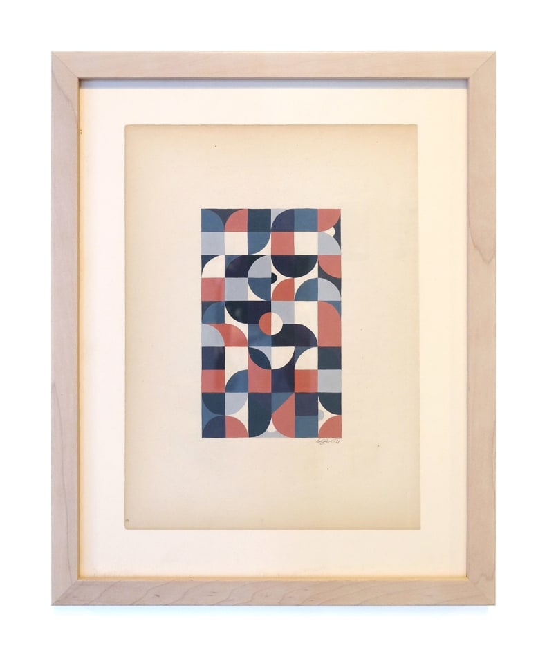 Scott Albrecht framed work on paper geometric pattern
