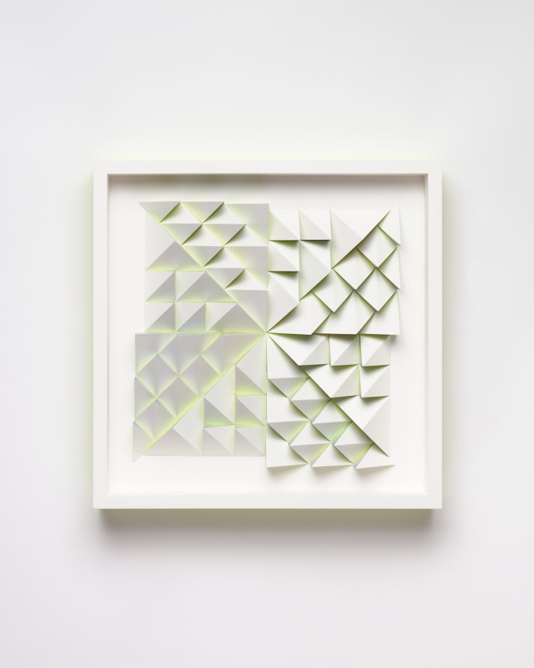 wooden wall sculpture by sean newport - green