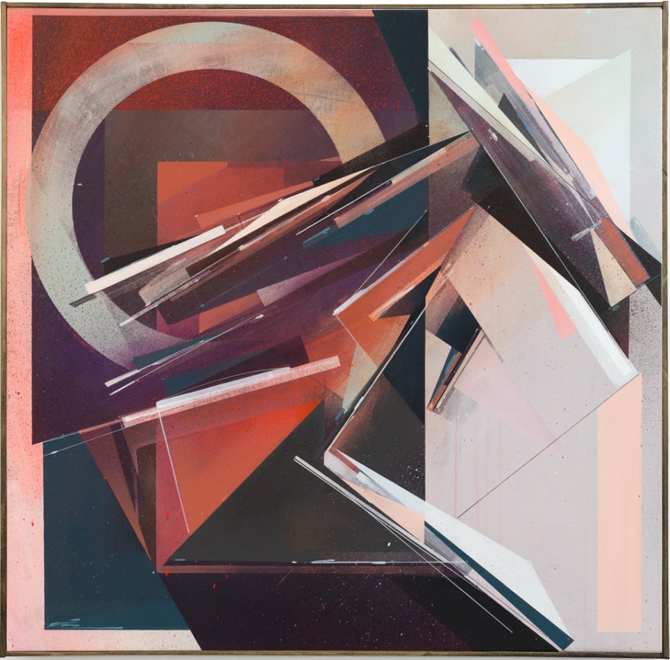 Geometric abstract painting by Augustine Kofie