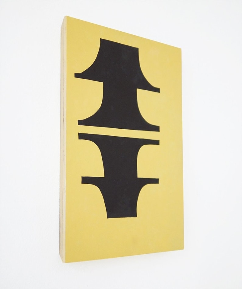 Steuart Pittman minimal painting with black shapes