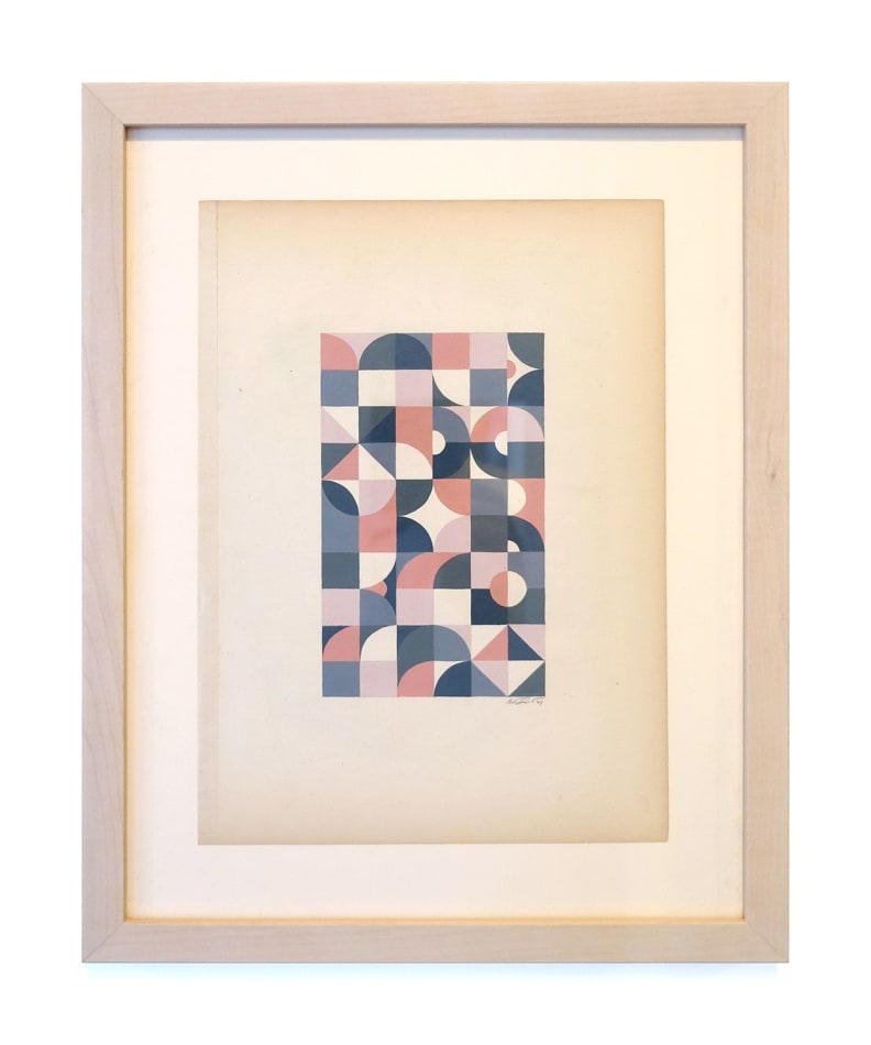 Scott Albrecht framed work on paper geometric pattern