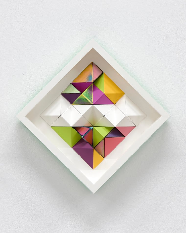 Sean Newport abstract colorful wall sculpture