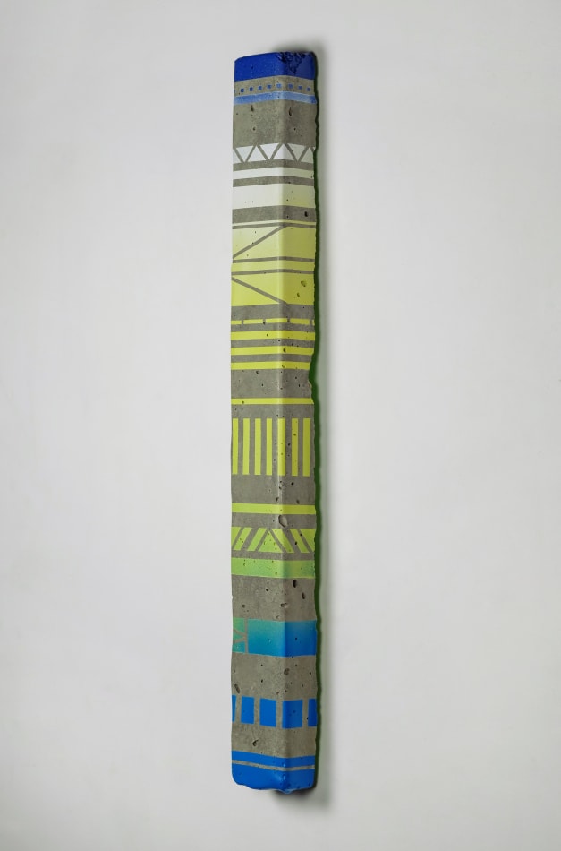 Alexis Arnold, Bar Graph in Blue, White, and Yellow, 2018