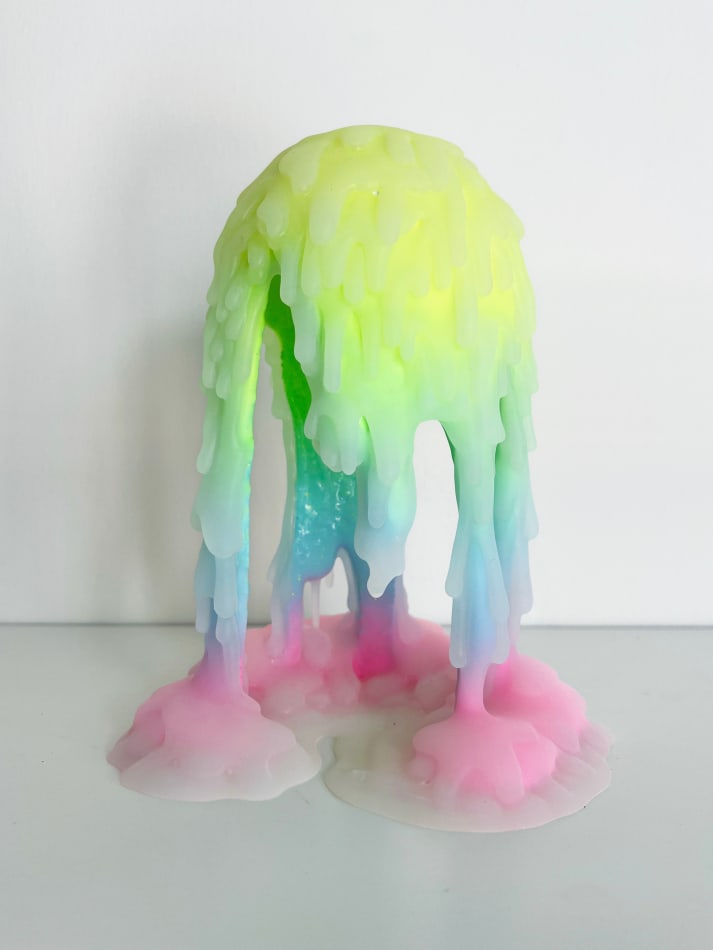 Dripping sculpture with rainbow gradient by Dan Lam