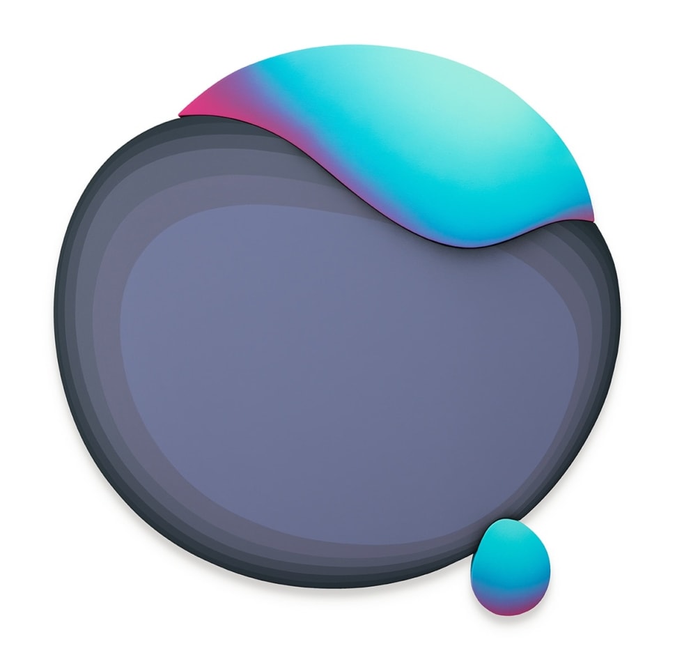 Jan Kaláb black gradient circle with melting cool gradient on the outside