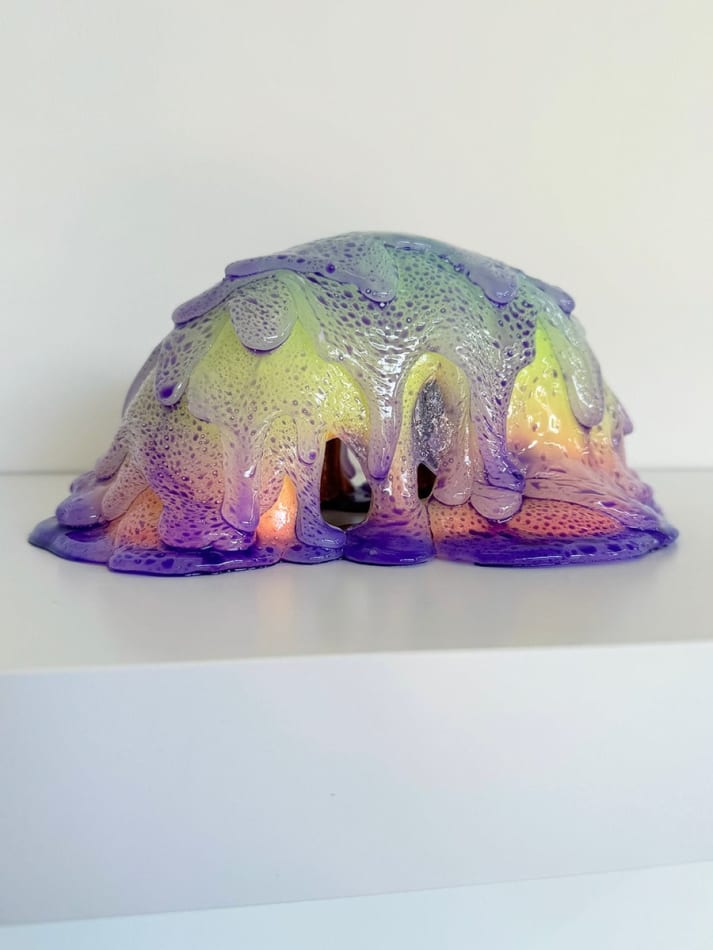 abstract brightly colored dripping sculpture by Dan Lam