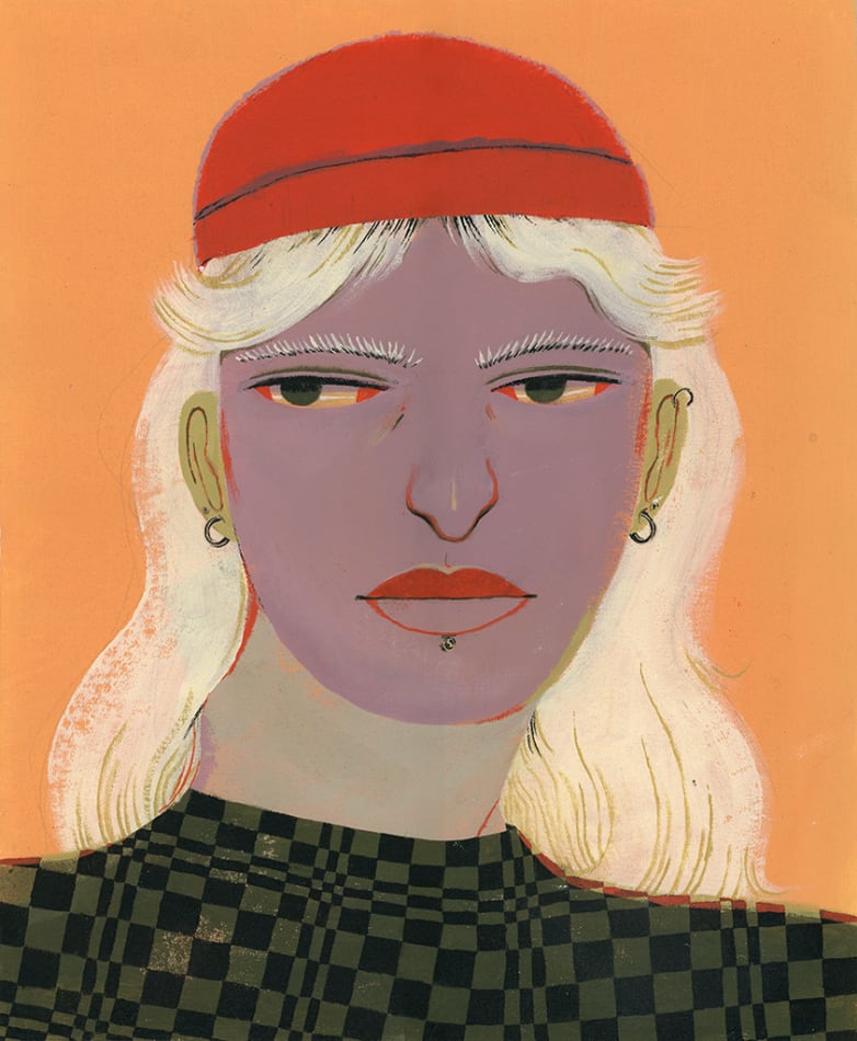 Portrait of person by Celia Jacobs.