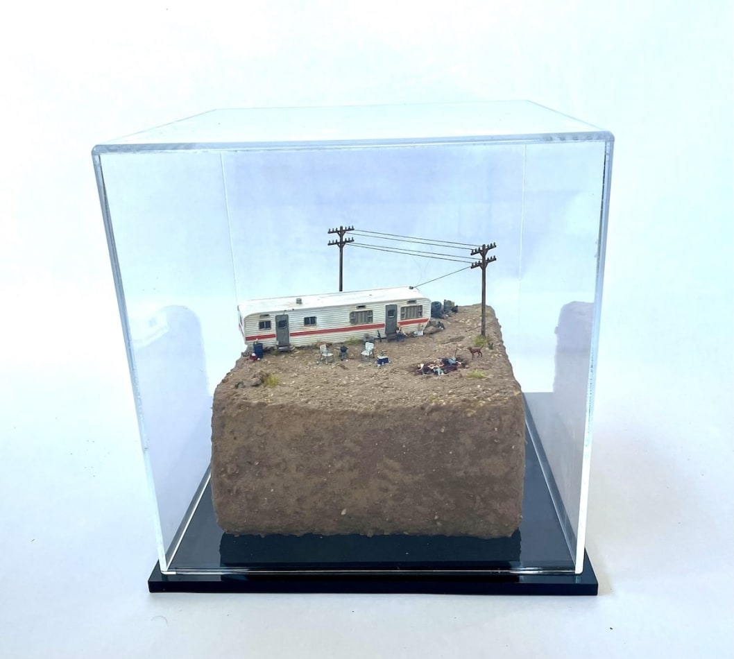 sculpture in case