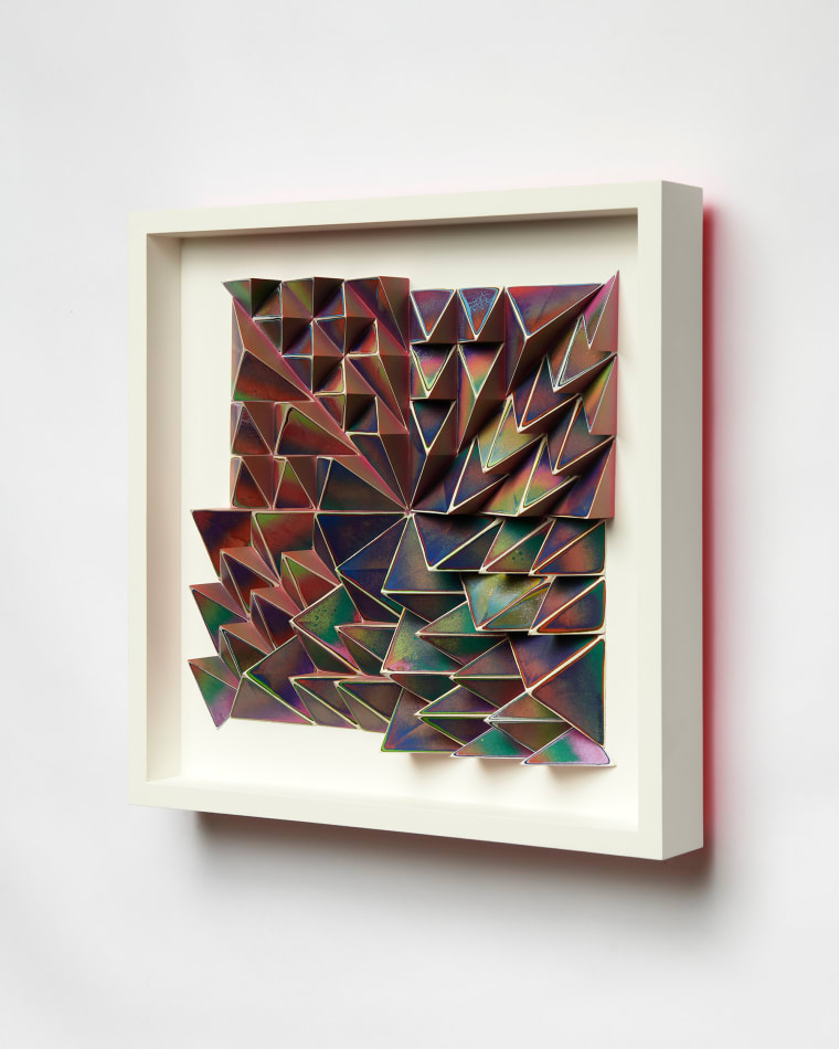 Sean Newport abstract colorful wall sculpture