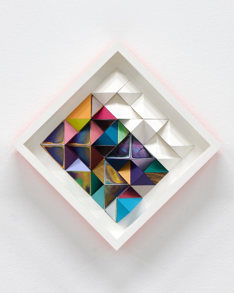 Sean Newport abstract colorful wall sculpture