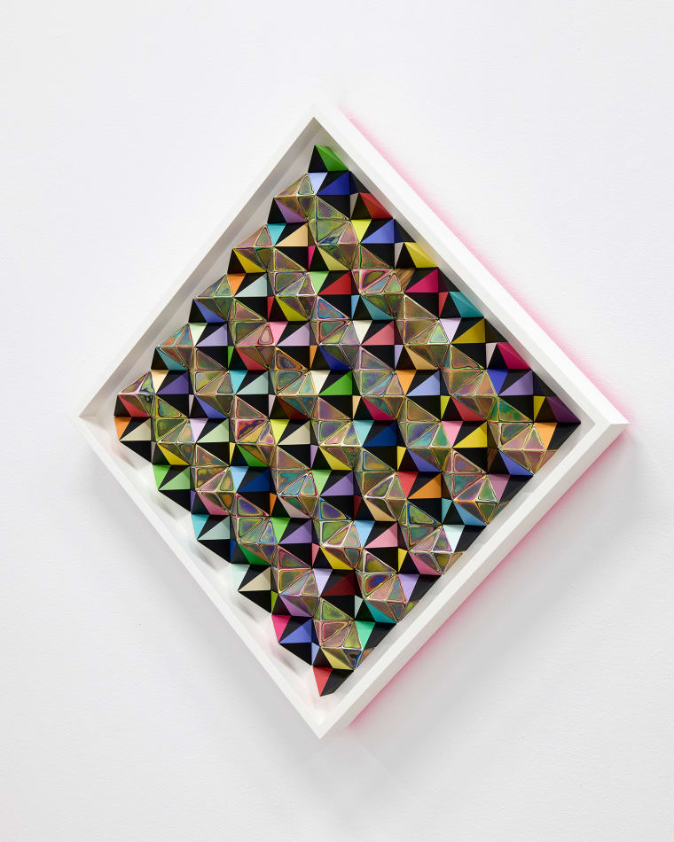 Sean Newport abstract colorful wall sculpture