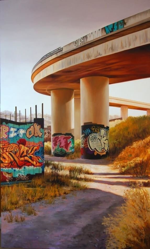 Jessica Hess urban landscape with graffiti