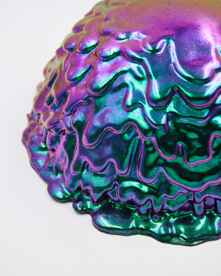 Dan Lam purple blob sculpture detail