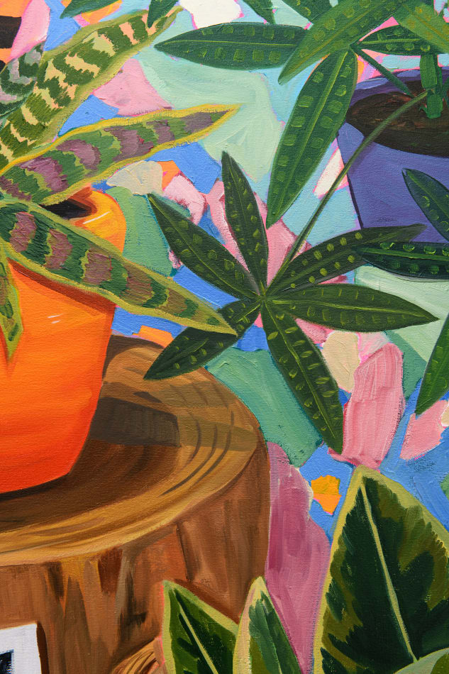 Anna Valdez - colorful oil painting with plants