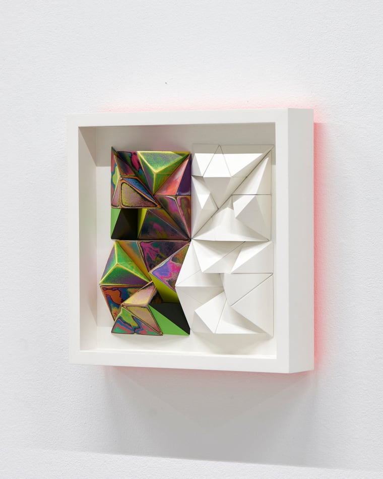 Sean Newport abstract colorful wall sculpture