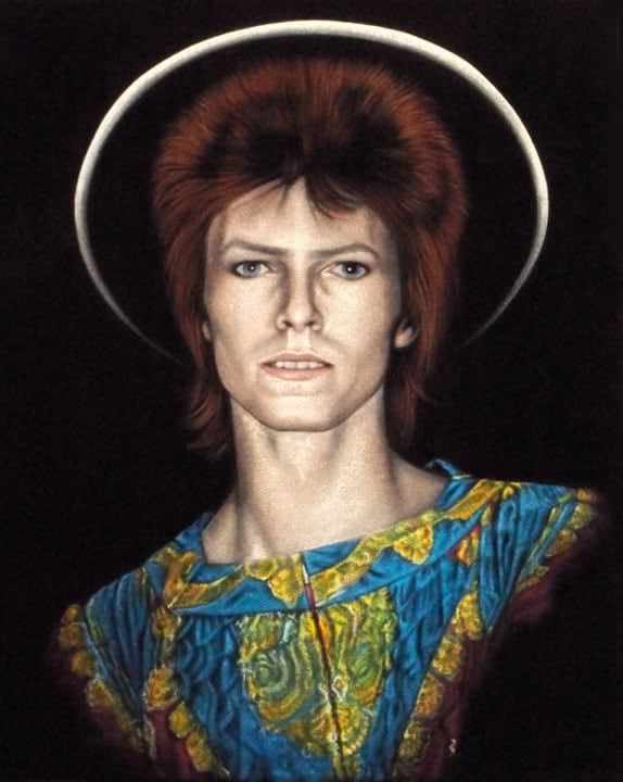 Bruce White black velvet portrait of Ziggy Stardust