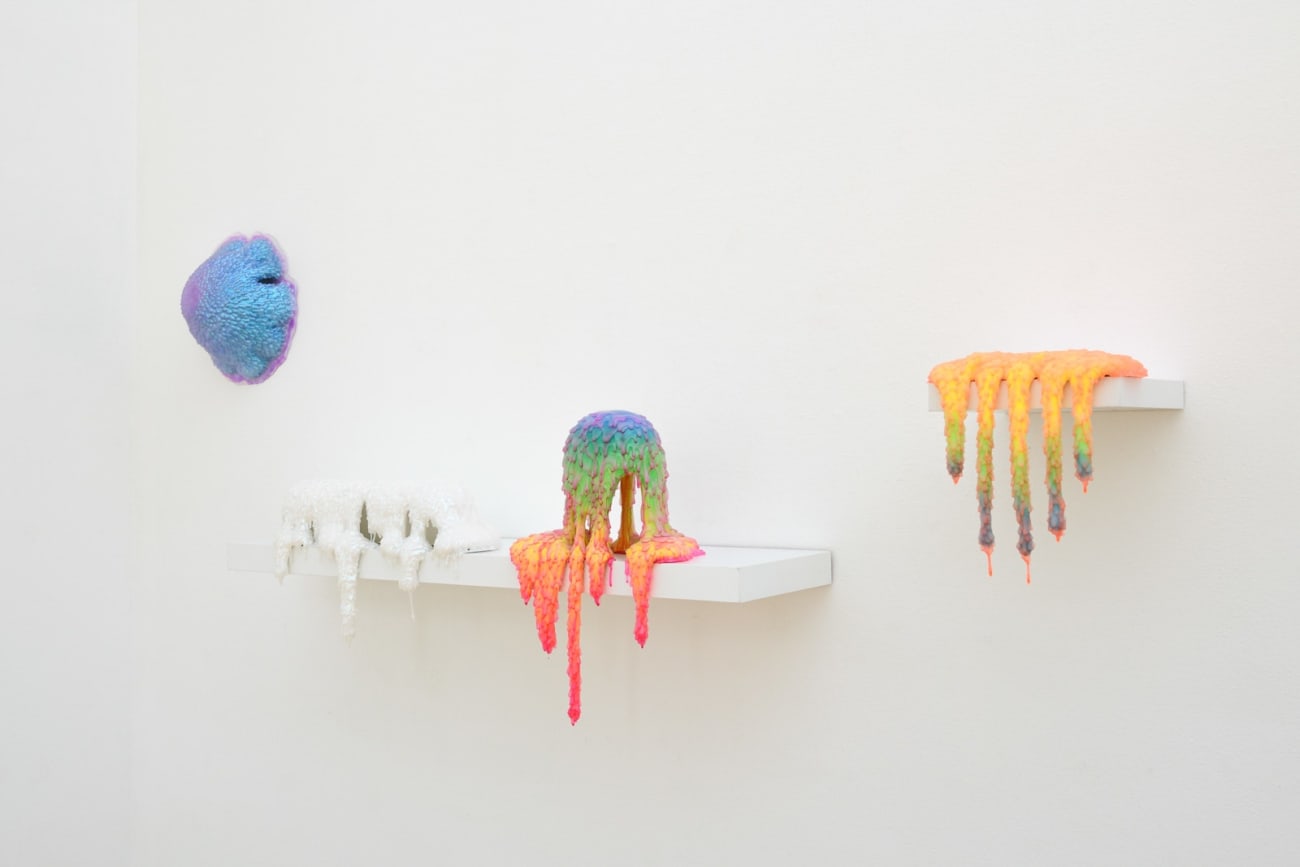 Installation shot of Dan Lam sculptures
