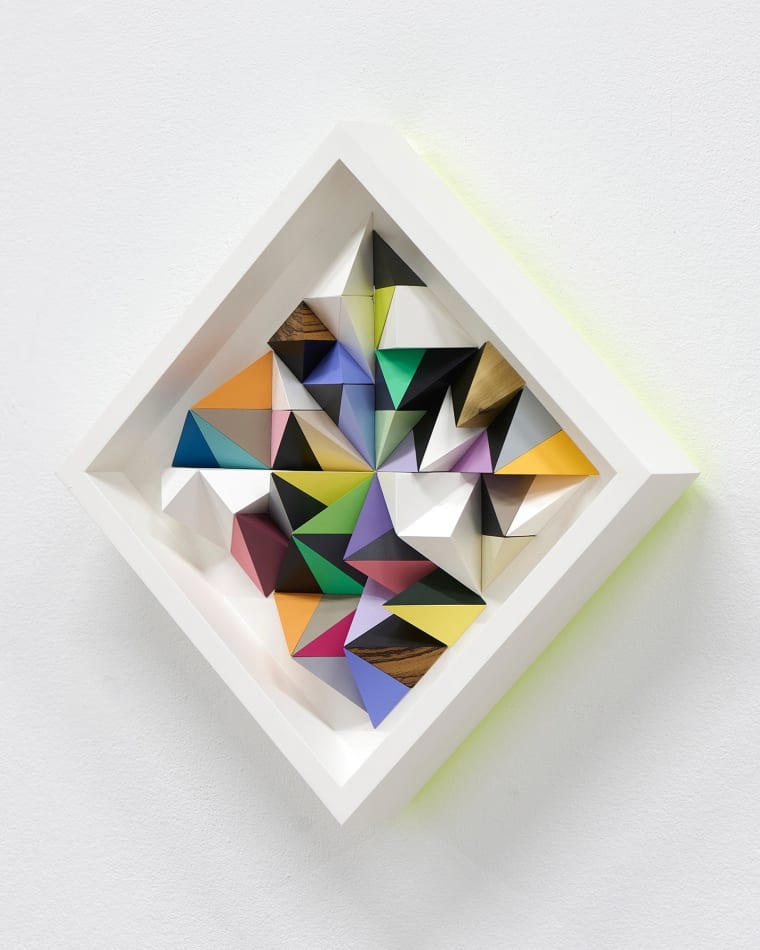 Sean Newport abstract colorful wall sculpture