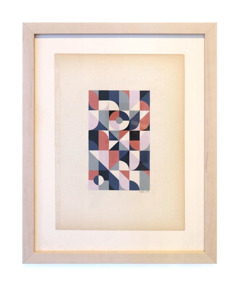 Scott Albrecht framed work on paper geometric pattern