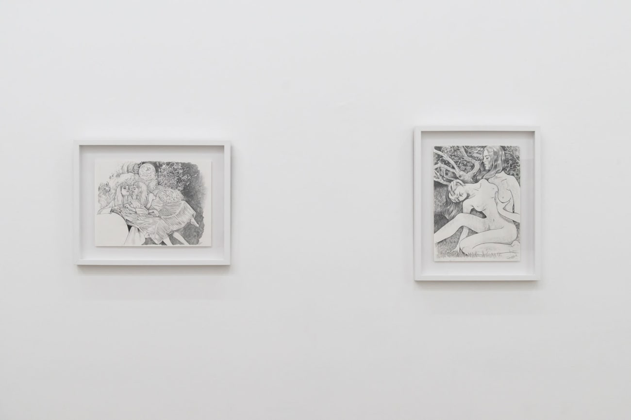 Installation photo of Martine Johanna's paintings at Hashimoto Contemporary Los Angeles