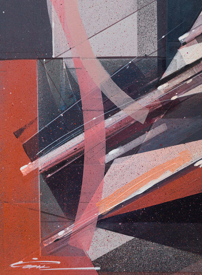 Augustine Kofie abstract painting detail
