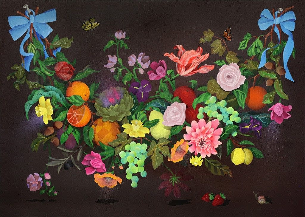 Casey Gray painting of florals