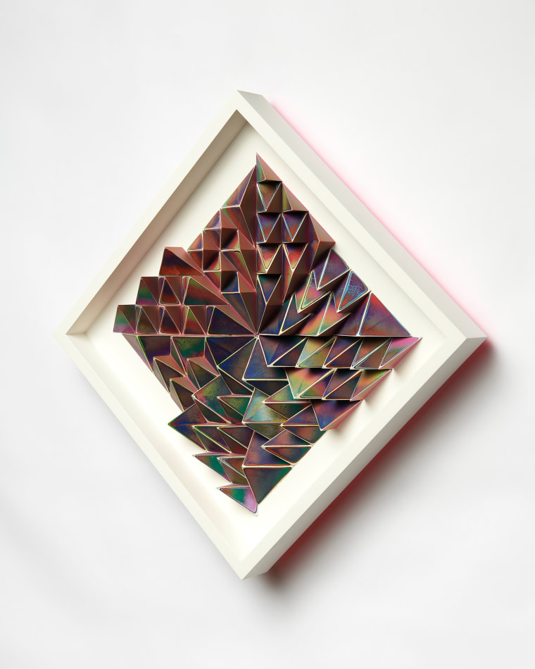 Sean Newport abstract colorful wall sculpture