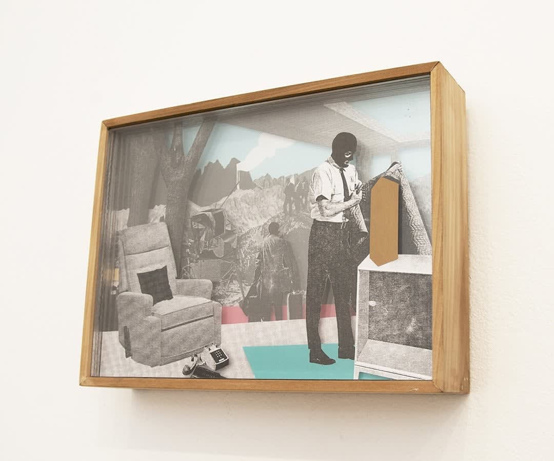 Mario Wagner collage of figure and chair