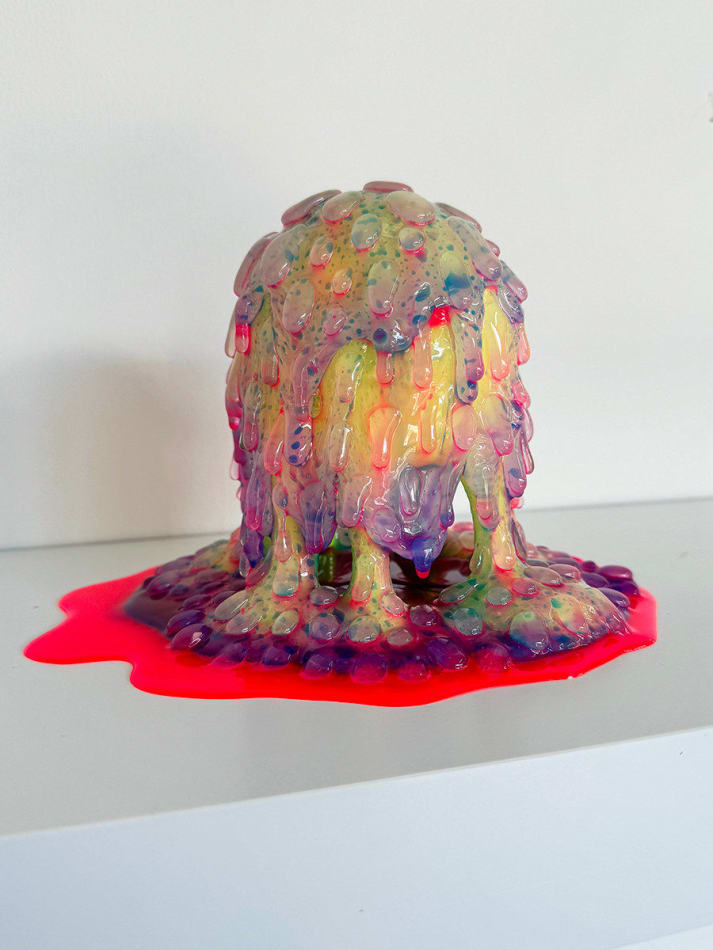 abstract brightly colored dripping sculpture by Dan Lam