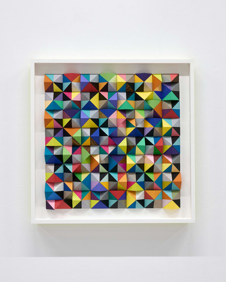Sean Newport abstract colorful wall sculpture