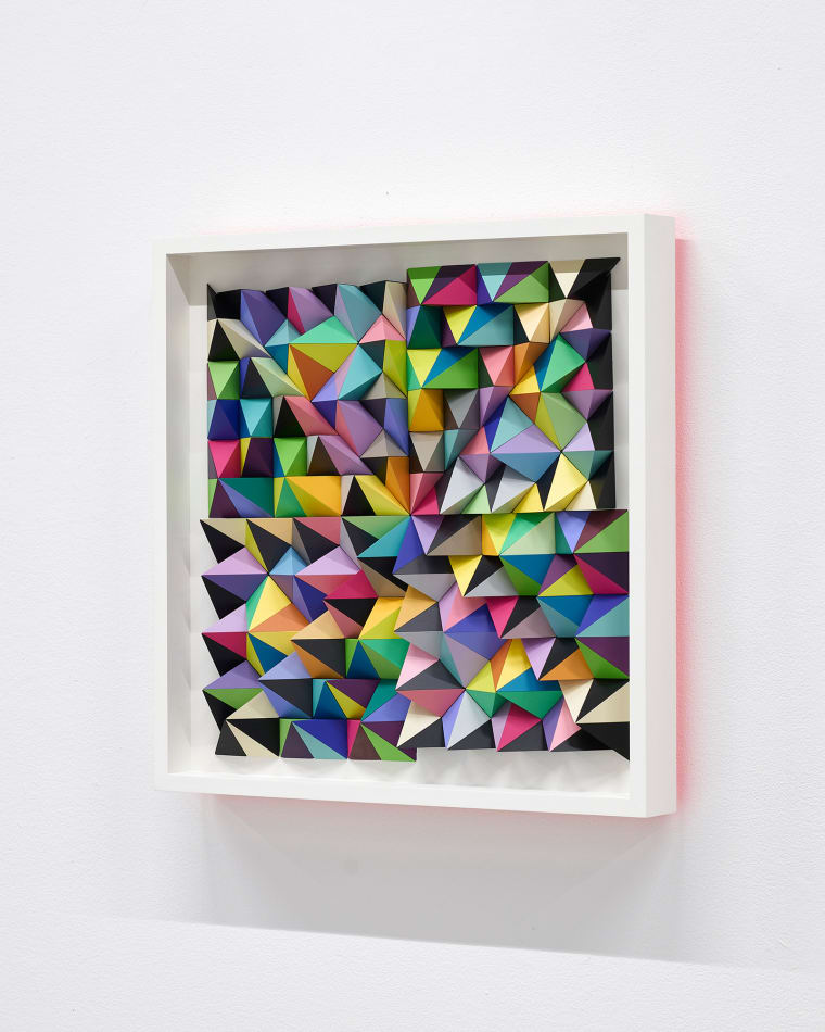 Sean Newport abstract colorful wall sculpture