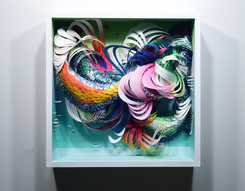 Crystal Wagner colorful biomorphic paper sculpture