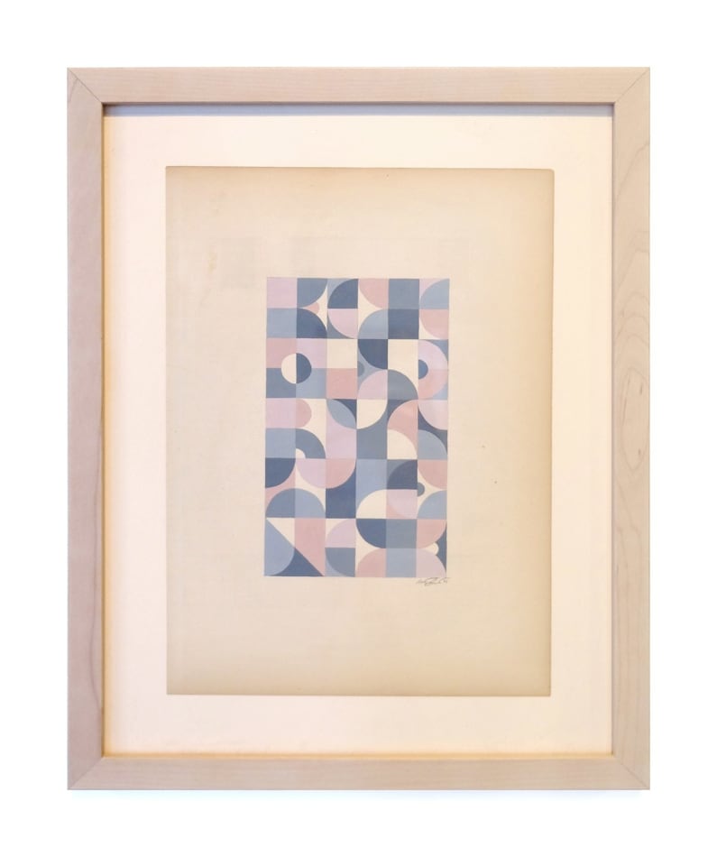 Scott Albrecht framed work on paper geometric pattern