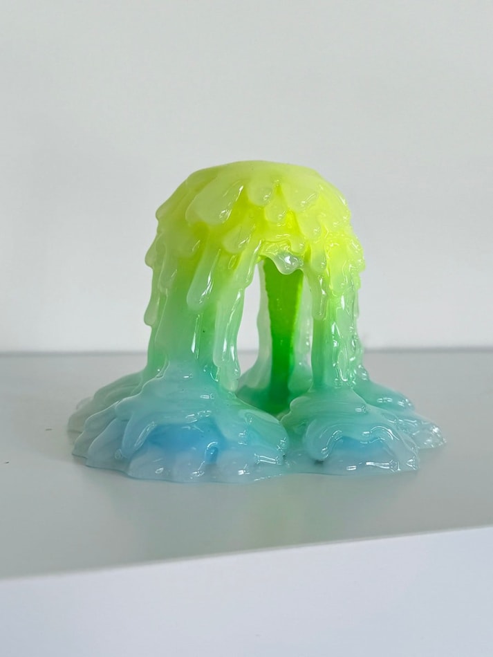 abstract brightly colored dripping sculpture by Dan Lam