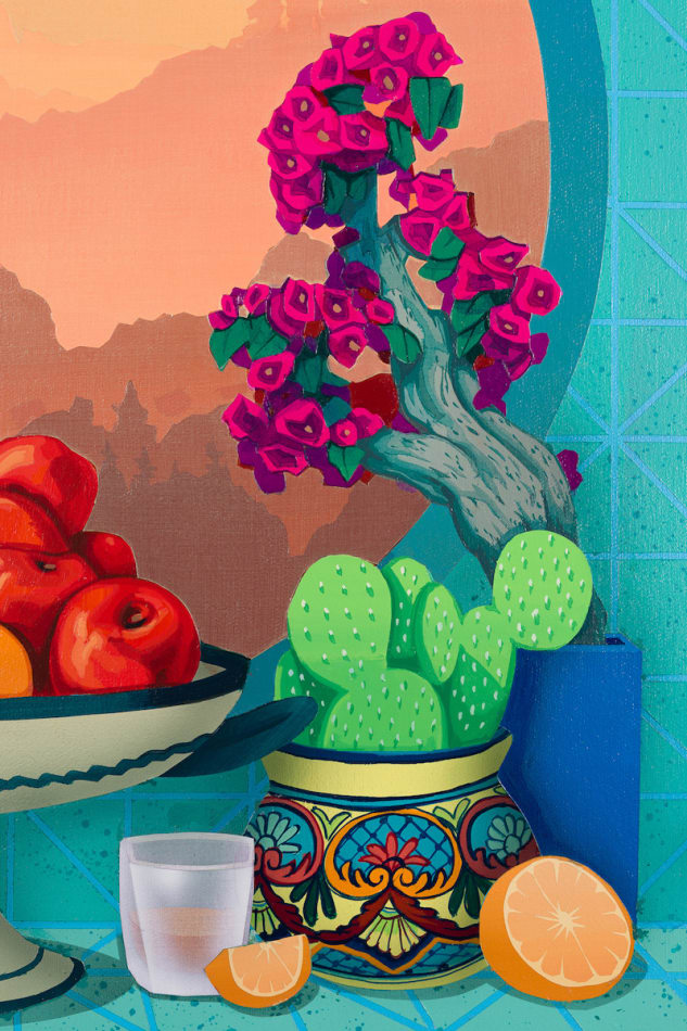 detail shot of painting